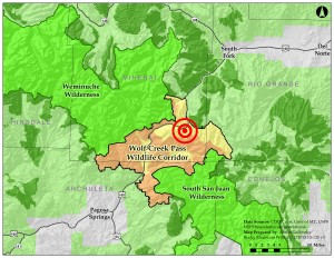 Wilderness areas in the U.S. are arguably some of the most protected lands in the entire world. The proposed village at wolf creek would disturb and bisect a "corridor" connecting two of the largest wilderness areas in Colorado. 
