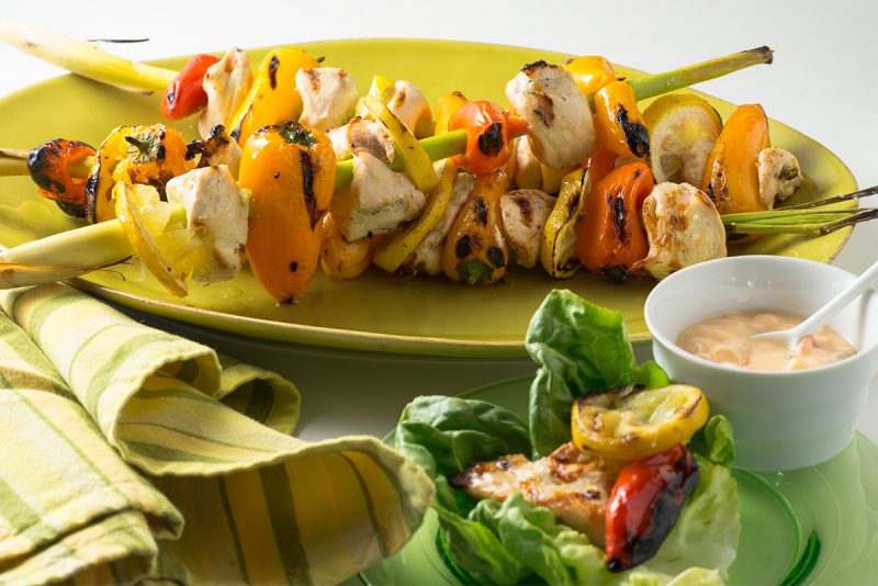 These cannabis-infused lemongrass chicken skewers will jumpstart any party