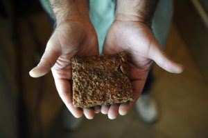 The man reported feeling ill after ingesting the marijuana brownie of an unknown potency, but didn't need any medical attention, a Phoenix police spokesman said. Pictured: Marijuana edibles like this brownie are for sale at Ganja Gourmet in Denver. (Erin Hull, The Denver Post)
