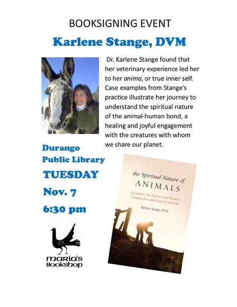 Karlene Stange Book Signing, The Spiritual Nature of Animals