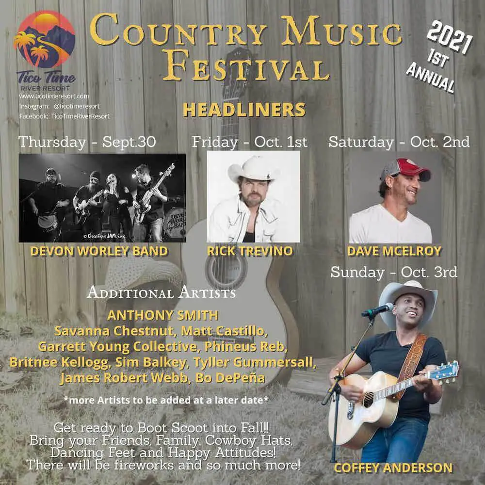 TICO TIME COUNTRY FESTIVAL SEPT 30 – OCT 3